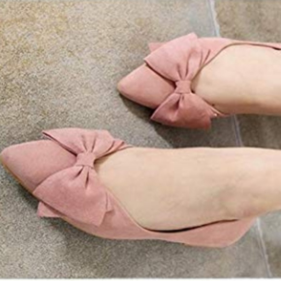 TILLY Blush Pink Pointed Toe Flats - Picture 5 of 5